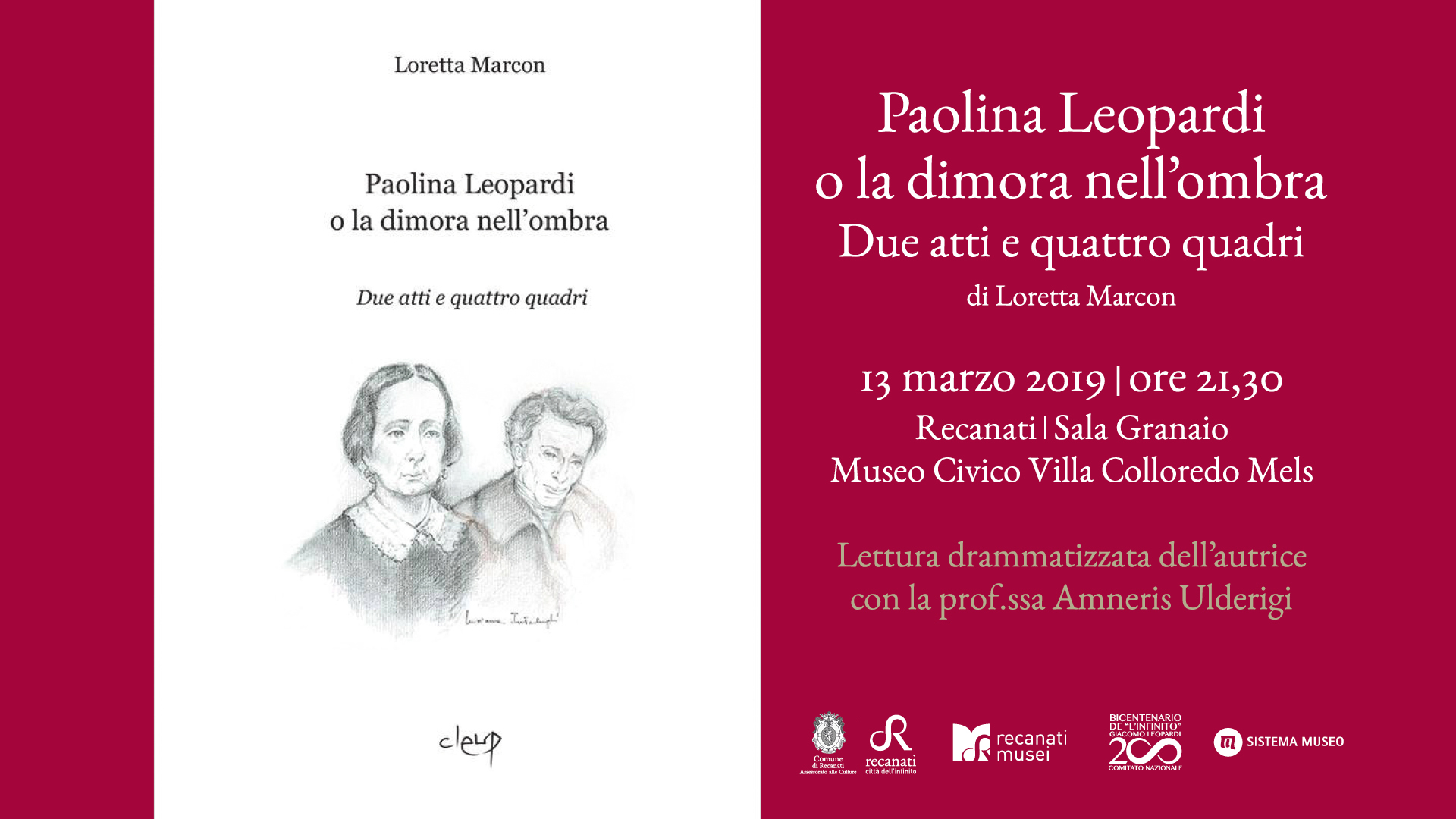 Paolina Leopardi, a Villa Colloredo Mels un reading a lei dedicato