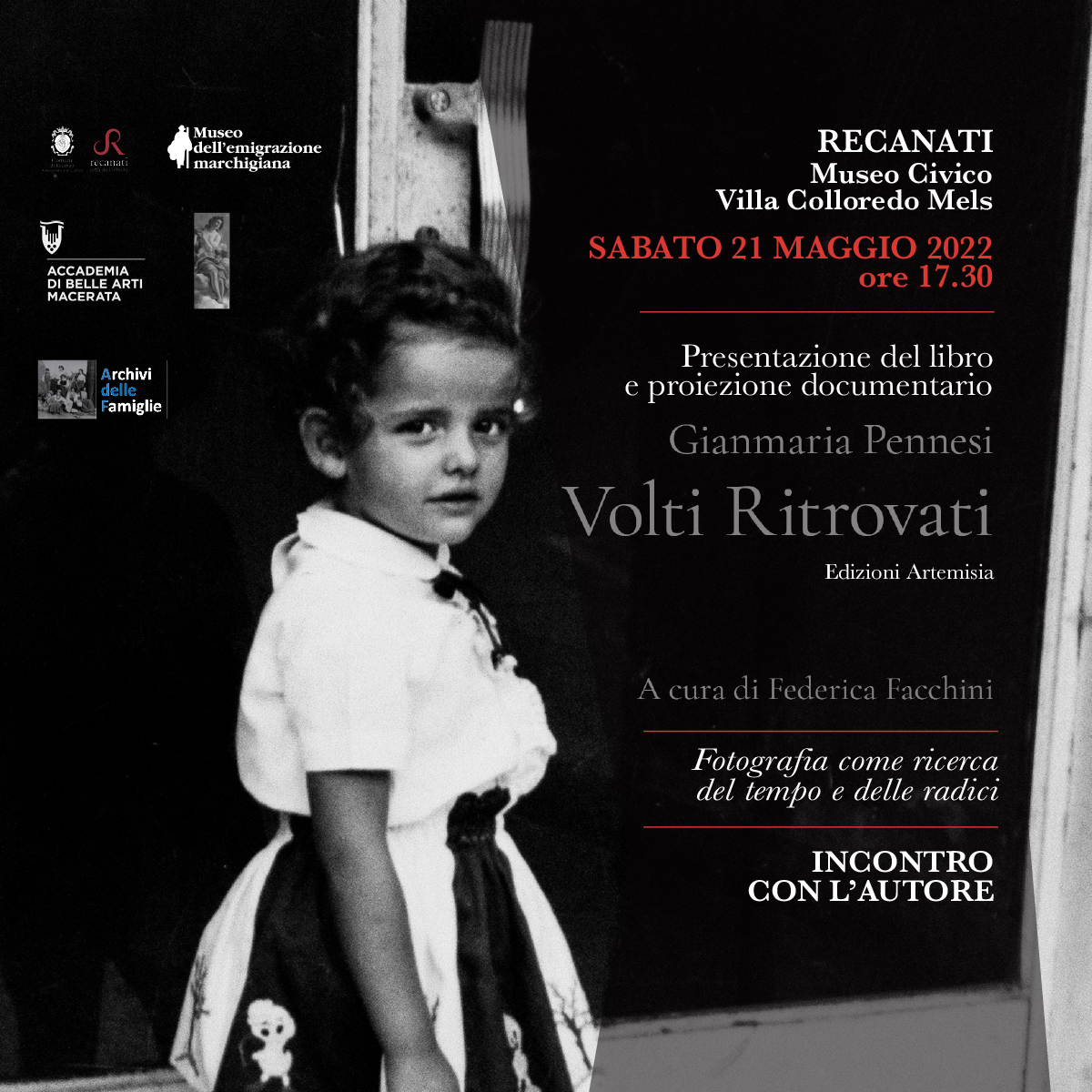 Presentazione del libro/documentario “Volti Ritrovati” di Gianmaria Pennesi